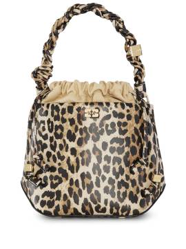 GANNI Bou Tote Bag mit Leoparden-Print - Braun von GANNI