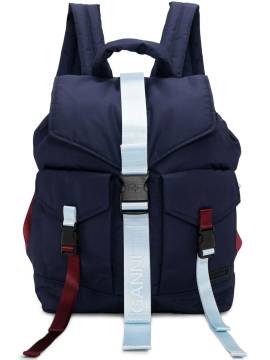 GANNI Tech Rucksack mit aufgesetzten Taschen - Blau von GANNI