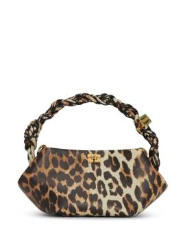 GANNI Mini Bou Handtasche mit Leoparden-Print - Braun von GANNI