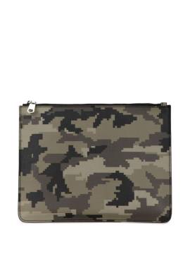 Givenchy Pre-Owned 2015 Camouflage Zip Clutch aus Kalbsleder - Grün von Givenchy Pre-Owned