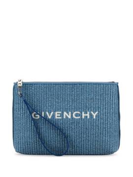 Givenchy Clutch mit Bast-Effekt - Blau von Givenchy