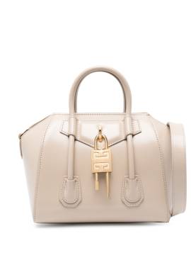 Givenchy Mini Antigona Lock Handtasche - Nude von Givenchy