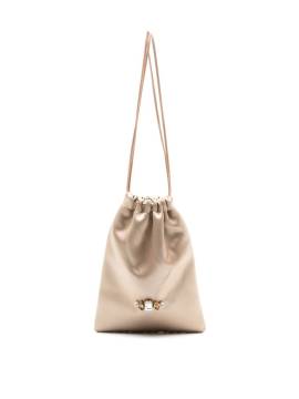 Gloria Coelho Mini Clutch mit Kordelzug - Nude von Gloria Coelho