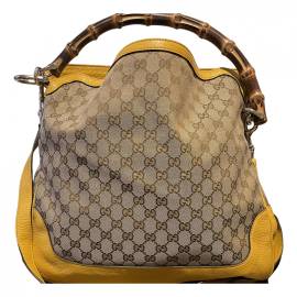 Gucci Bamboo Frame Satchel Leder Handtaschen von Gucci