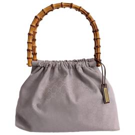 Gucci Bamboo Frame Satchel Segeltuch Handtaschen von Gucci