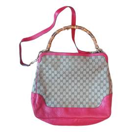 Gucci Bamboo Top Handle Segeltuch Handtaschen von Gucci