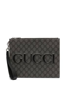 Gucci GG Supreme Clutch - Grau von Gucci
