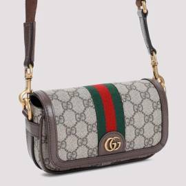 Gucci Crossbody Bags - Gg Supreme Super Mini Bag - Gr. unisize - in Grau - für Damen von Gucci