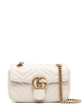 Gucci Mini GG Marmont Schultertasche - Weiß von Gucci