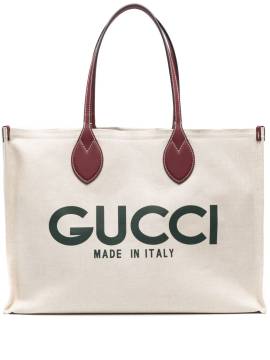 Gucci Große Tote Bag mit Gucci-Print - Nude von Gucci