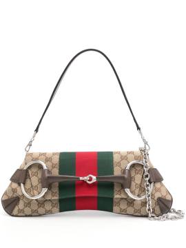 Gucci Mittelgroße Horsebit Schultertasche - Nude von Gucci