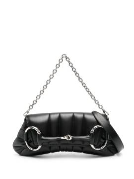 Gucci medium Horsebit Chain shoulder bag - Black von Gucci