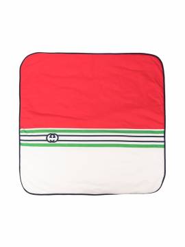 Gucci Kids Decke mit GG-Streifen - Rot von Gucci