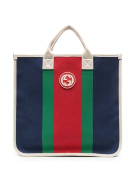 Gucci Kids Shopper mit Webstreifen - Blau von Gucci