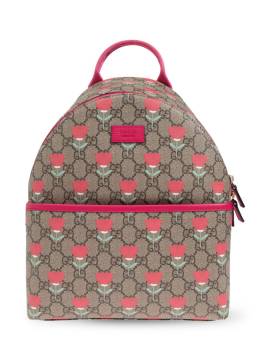 Gucci Kids Rucksack mit Blumen-Print - Nude von Gucci