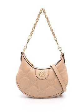 Gucci Kleine Matelassé-Schultertasche mit GG - Nude von Gucci