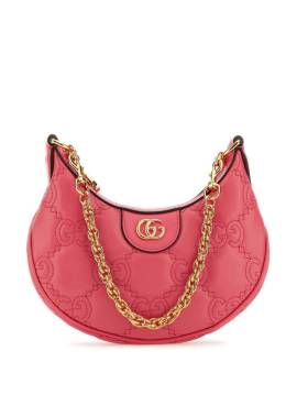 Gucci Kleine Matelassé-Schultertasche mit GG - Rosa von Gucci