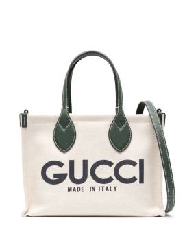 Gucci Kleiner Shopper mit Logo-Print - Nude von Gucci