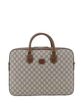 Gucci Laptoptasche mit GG - Nude von Gucci