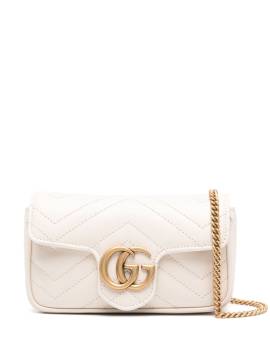 Gucci Mini GG Marmont Schultertasche - Weiß von Gucci