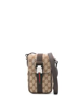 Gucci Mini Kuriertasche mit GG - Nude von Gucci