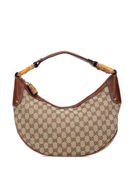 Gucci Pre-Owned 2000-2015 Bamboo Ring Hobo Schultertasche aus GG Canvas - Braun von Gucci