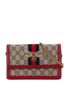 Gucci Pre-Owned 2000-2015 GG Supreme Queen Margaret Wallet on Chain crossbody bag - Braun von Gucci