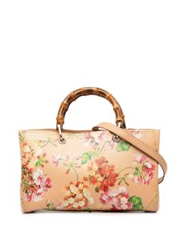 Gucci Pre-Owned 2000-2015 mittelgroße Blooms Bamboo Shopper Satchel-Tasche - Braun von Gucci