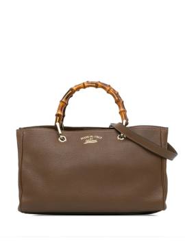 Gucci Pre-Owned 2000-2015 mittelgroße Bamboo Stachel-Tasche aus Kalbsleder - BROWN von Gucci