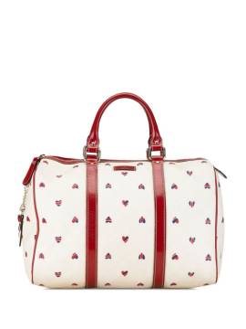 Gucci Pre-Owned 2000-2015 mittelgroße GG Supreme Hearts Joy Boston Tasche - Weiß von Gucci