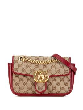 Gucci Pre-Owned 2000-2015 mini Marmont Matelassé Flap Umhängetasche - Braun von Gucci