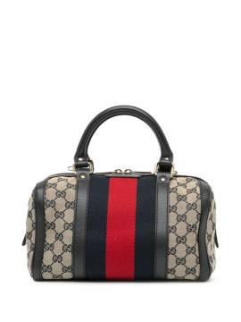 Gucci Pre-Owned 2000-2015 kleine Joy Web Boston-Tasche aus GG Canvas - Blau von Gucci