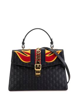 Gucci Pre-Owned 2000-2015 mittelgroße Guccissima Sylvie Satchel-Tasche - Schwarz von Gucci