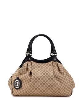 Gucci Pre-Owned 2000 Diamante Sukey Tote Bag aus Canvas - Braun von Gucci