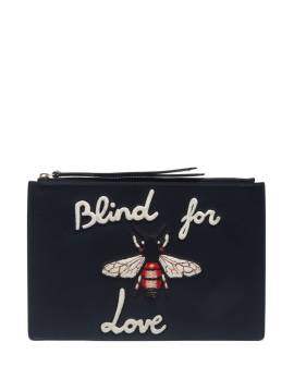 Gucci Pre-Owned 2010-2020s Bee Blind for Love Clutch - Schwarz von Gucci