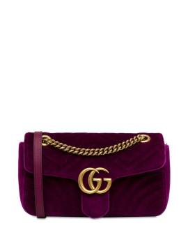 Gucci Pre-Owned 2016-2023 kleine GG Marmont Matelasse Umhängetasche - Violett von Gucci