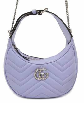 Gucci Pre-Owned 2016-2023 mini GG Marmont Half Moon Satchel-Tasche - Violett von Gucci