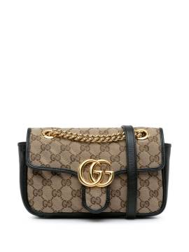 Gucci Pre-Owned 2016-2023 mini Marmont Matelassé Flap Umhängetasche - Braun von Gucci