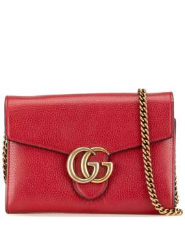 Gucci Pre-Owned 2016-2024 GG Marmont Portemonnaie mit Kettenriemen - Rot von Gucci