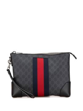 Gucci Pre-Owned 2016-2024 GG Supreme Web Clutch - Schwarz von Gucci