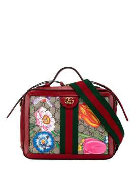 Gucci Pre-Owned 2016-2024 kleine GG Supreme Flora Ophidia Satchel-Tasche - Braun von Gucci