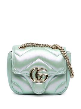 Gucci Pre-Owned 2020 mini GG Marmont Matelasse Schultertasche - Grün von Gucci