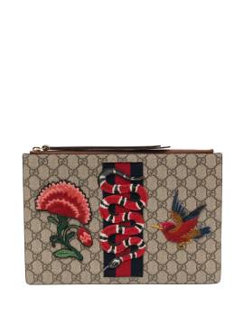 Gucci Pre-Owned GG Supreme Clutch mit Monogramm - Nude von Gucci