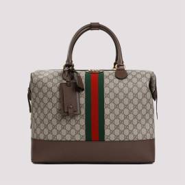 Gucci Reisegepäck - Beige Ebony Gg Textile Supreme Duffle - Gr. unisize - in Braun - für Damen von Gucci