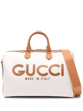 Gucci Reisetasche aus Canvas mit Logo-Print - Nude von Gucci