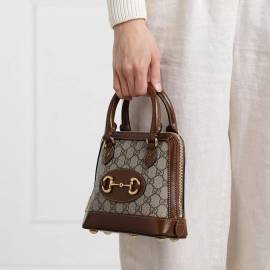 Gucci Satchel Bag - Horsebit 1955 Mini Top Handle Bag - Gr. unisize - in Braun - für Damen von Gucci