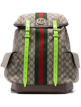 Gucci Mittelgroßer Ophidia GG Rucksack - Braun von Gucci