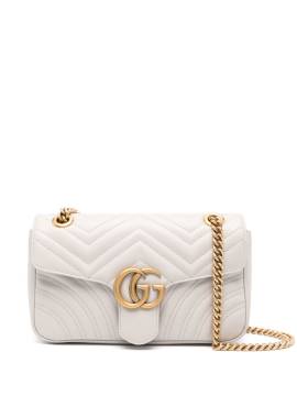 Gucci Kleine GG Marmont Schultertasche - Grau von Gucci