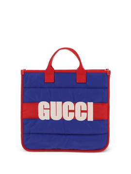 Gucci Kids Gestreifter Shopper - Blau von Gucci