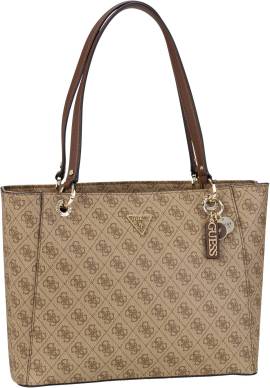 Guess Noelle Noel Tote Logo  in Braun (9.6 Liter), Handtasche von Guess